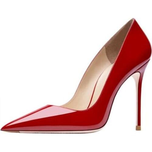 Sexy Red Shoes Thin Heels Stilettos for Lady Pointed Toe Women High Heeled Dress Shoe Female Autumn Spring Shoes