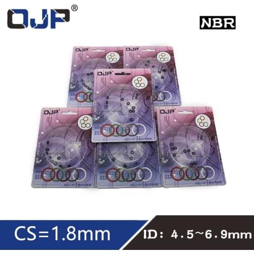 O-ring Waterproof NBR seal O ring Boxed nitrile rubber Gask thickness CS 1.8mm ID4.5/4.87/5/5.3/5.5/6/6.3/6.7/6.9mm