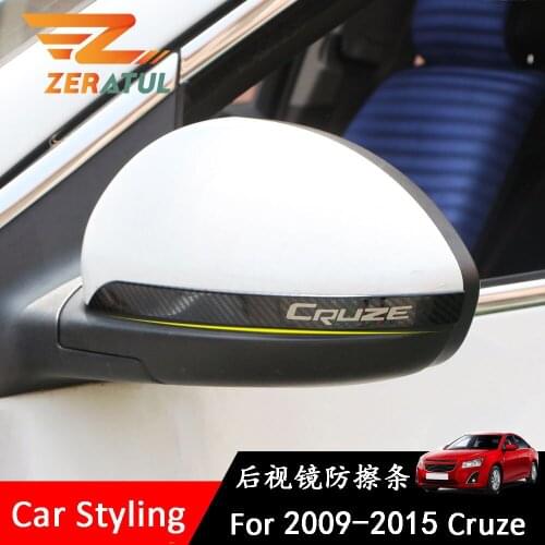 Zeratul for Chevrolet Cruze Sedan Hatchback 2009-2015 2Pcs/Set Car Rear View Mirror Strips Anti Scratch Sticker Trim Accessories