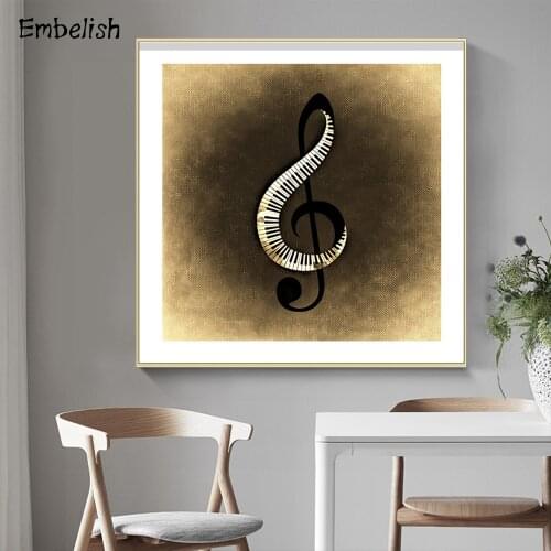 1 Pieces Large Size Music Notes Large Wall Art Posters For Living Room Modern Home Decor Artworks HD Canvas Paintings