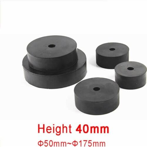 1Pcs Black 40mm Thick Rubber Pad Bumper Door / MachineBuffer Stop Bumpons Anti-vibration Dia 50-175mm