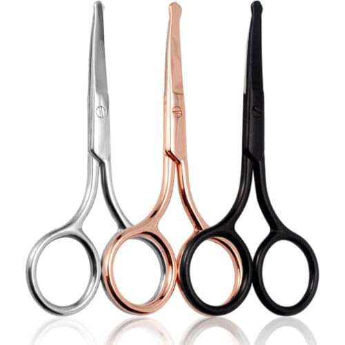 1 Pcs Stainless Steel Eyebrow Scissor Eyebrow Trimmer Eyebrow Eyelashes Nose Hair Scissor Manicure Scissors Cutter Nail Tools