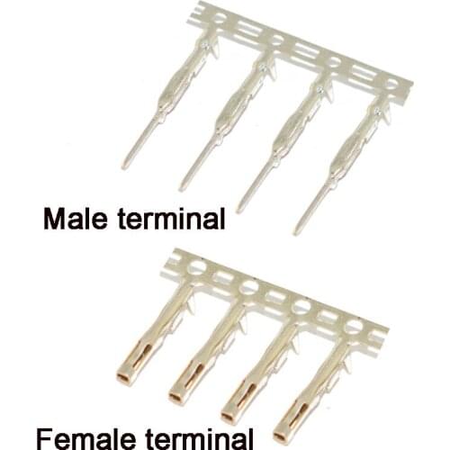 100/200pcs For Dupont Connector Reed Tinniness Copper 2.54 mm Metal Terminal Femal Or Male Pin Free Shipping