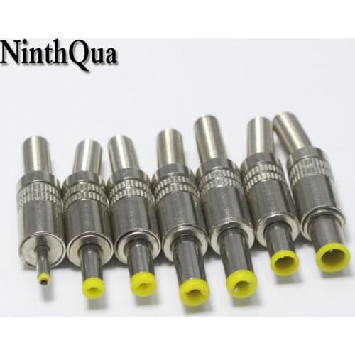 2pcs 5.5*2.5 5.5*2.1 4.8x1.7 4.0x1.7 3.5x1.35 3.5x1.1 2.5x0.7 6.5x4.4 5.0x3.0 mm DC Power Plug Yellow Head DIY Audio Connector