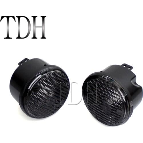 2 x Front Black Turn Signal Front Lights Cover for Jeep Wrangler JK 2007-2017 Shockproof ABS Housing IP67 Waterproof