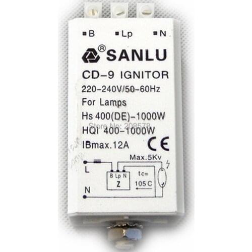 Free Shipping 600W~1000w HPS/MH sanlv cd-9 Ignitor