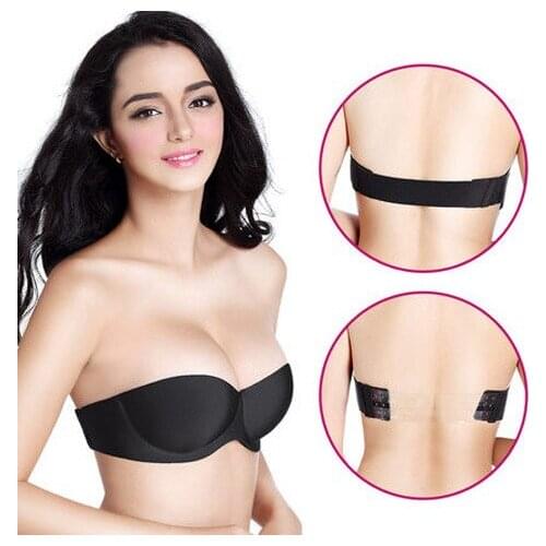 One-piece no steel ring gather wedding bride without trace invisible underwear strapless half cup glossy invisible girl bra