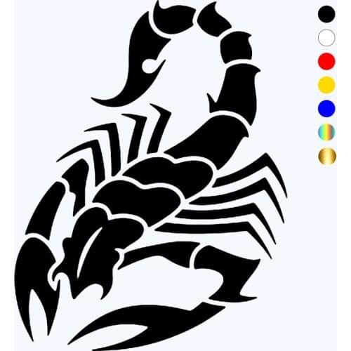 CK2480#15*19.2cm Scorpio funny car sticker vinyl decal silver/black car auto stickers for car bumper window car decorations