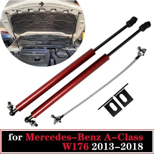 For Mercedes-Benz A-Class W176 2013-2018 2x Auto Front Hood Bonnet Modify Gas Struts Lift Support Shock Damper Absorber