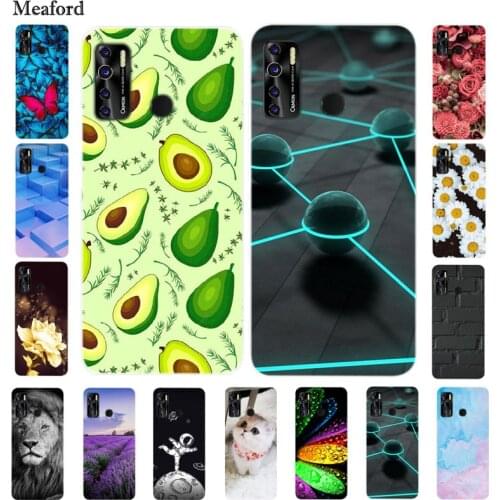 For Tecno Camon 15 Air Case Silicone Flower Soft Phone Cases For Tecno Camon 15 Case TPU Fundas for Tecno Camon15 Air Cover
