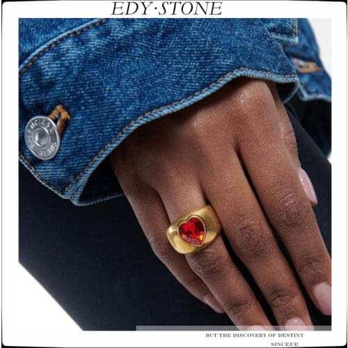 EDY 2021 New Ring Punk Vintage Personality Crystal Opal Temperament Adjustable Ring For Women Girl Party Wedding Fashion Jewelry