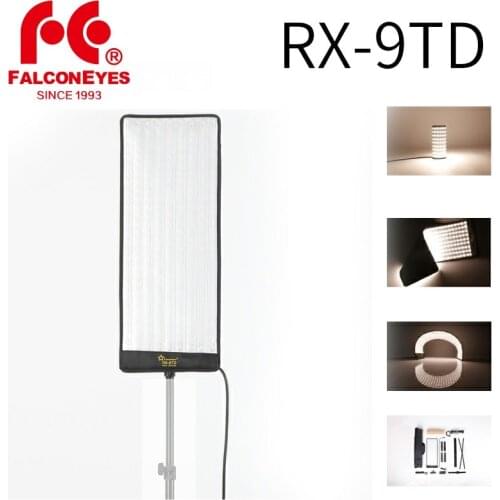 Falcon Eyes RX-9TD 50W Portable Roll-flex LED Photo Video Light 252pcs Flexible Waterproof LED Cloth Lamp for Shooting