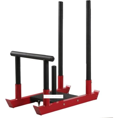 Fitness Push Rod Sled Load Resistance Weight Training Steel Sled Home Gym Burst Strength Power Training Bulk Building Equipment