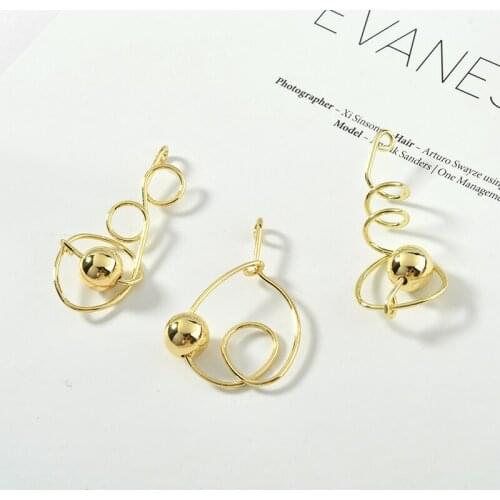 Geometric winding irregular line shape 30pcs/lot alloy charms diy jewelry earrings pendant accessory
