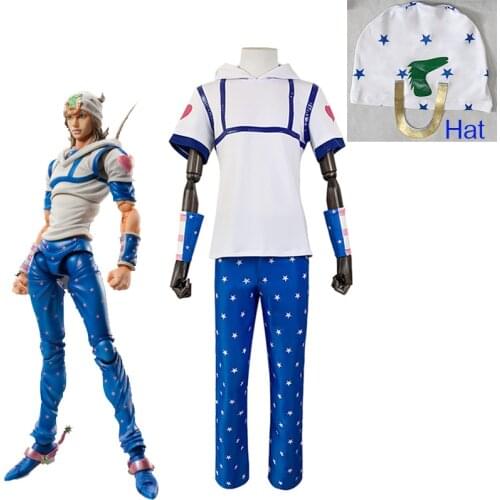 JoJos Bizarre Adventure Johnny Joestar Cosplay Costumes Steel Ball Run JOJO Jonathan Costume