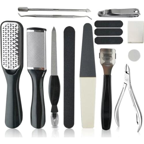 15pcs Foot Manicure Set Peeling Foot Dead Skin Calluses Cuticles Remover Exfoliating Dead Skin Cuticles Remover Manicure Set