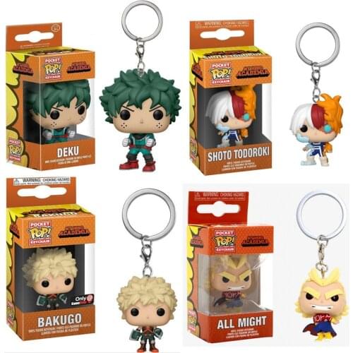 My Hero Academia Green Valley Ijiu Booming Frozen Funko Keychain Hand-made Pendant Keychain Movable Doll Toy Decoration PVC Gift