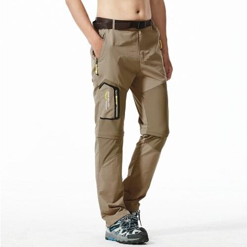 Mens Thin Pants Spring Summer Plus Size L-6XL Removable Shorts Outdoor Hiking Climbing Fishing Multi-pockets Quick-dry Trousers