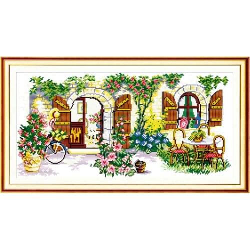 Ideal house scenery painting counted 11CT 14CT DIY kit Chinese wholesale Cross Stitch embroidery needlework Sets home decor