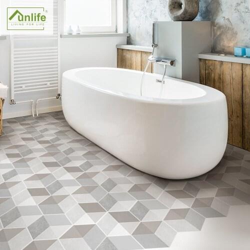 Funlife Hexagon DIY Floor Sticker Easy to Clean Furniture Decorative Anti-Slip Waterproof Bathroom Kitchen Wall Tile Stickers