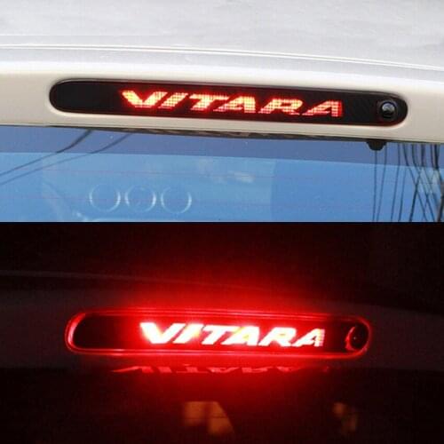 Carbon Fiber High mounted stop lamp High brake lights For 2016-2018 Suzuki Vitara Car Styling Additional Brake Lights Sticker