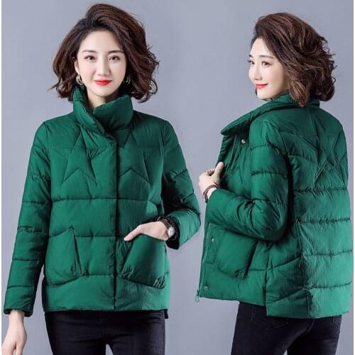Women Parkas Short Coat 2021 New Winter Jacket Thick Cotton Padded Parka Female Korean Loose Parkas Female Outwear Plus Size 5XL