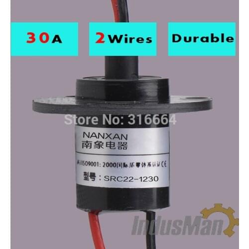 5pcs/pack 2Wires*30A wind turbine slip ring connector Rotating Connector capsule slip ring