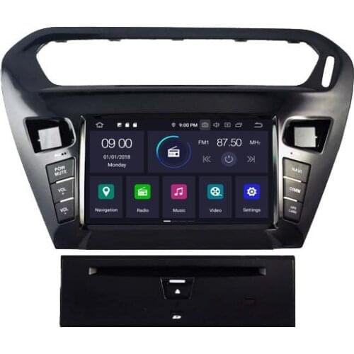 8" Android 10.0 OS Car DVD Multimedia GPS Radio System Player for Peugeot 301 2012-2020 with Full Video Output Support