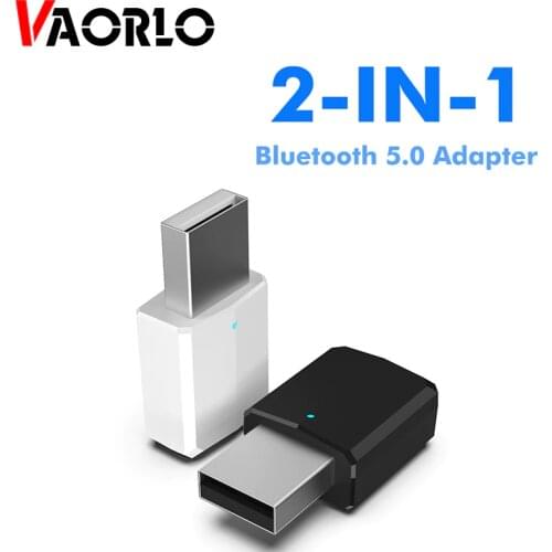 VAORLO Bluetooth 5.0 Audio Receiver Transmitter Mini Stereo Bluetooth AUX RCA USB 3.5mm Jack For TV PC Car Kit Wireless Adapter