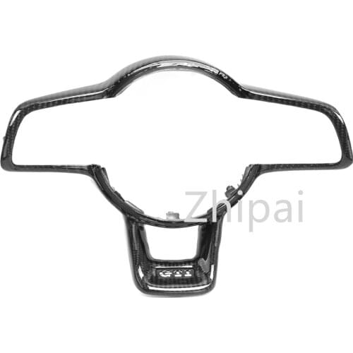 Car Steering Wheel Panel Decorative Frame Carbon Fiber Tirm For VW Golf MK7/MK7.5 GTI/R