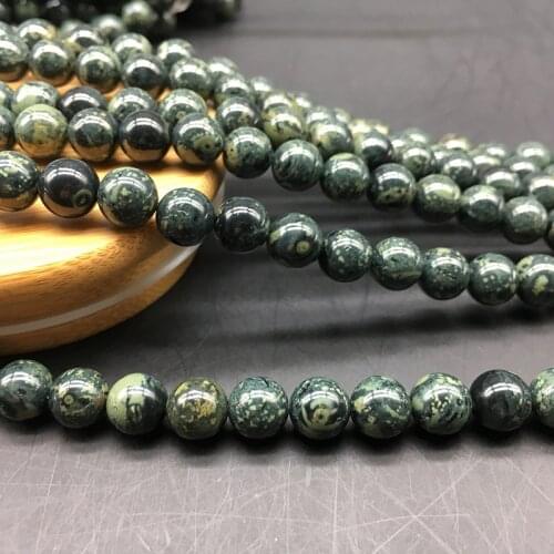 1 Strand Natural Green-eye Stone Beads 4 6 8 10 12mm Jewelry Accessories Bracelet Earrings Manual Findings Ornamental Material