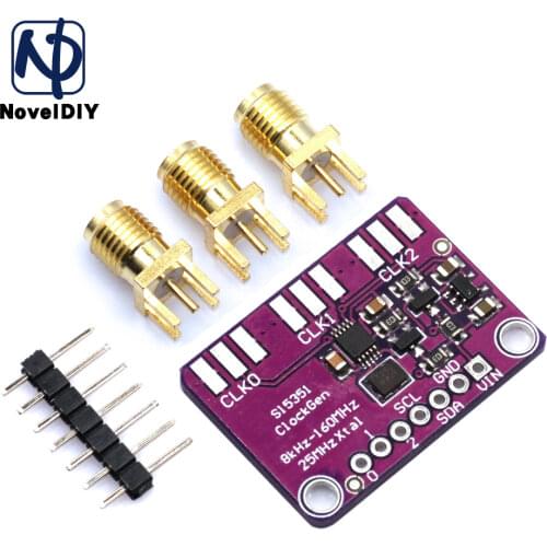 DC 3V-5V CJMCU-5351 Si5351A Si5351 I2C Clock Generator Breakout Board Module Signal Generator Clock 8KHz-160MHz For Arduino