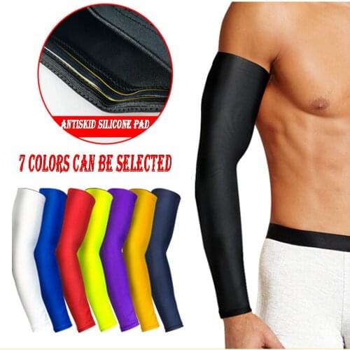 1pc Long Gloves Cover Arm Uv Sleeves Ice Silk Outdoor Running Cycling Sunscreen Sleeves Protection Anti-slipcooling Gloves
