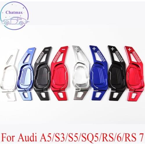 DSG For Audi Audi A5/S3/S5/SQ5/RS 6/RS 7 Aluminum Alloy Steering Wheel Shift Paddle Shifters Extension Interior