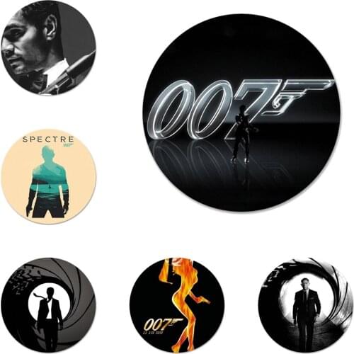 James Bond 007 Icons Pins Badge Decoration Brooches Metal Badges For Backpack Decoration