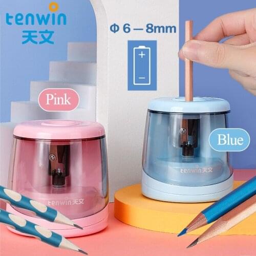 Tenwin 8032 Electric Pencil Sharpener Battery Automatic Pencil Sharpener for 6-8mm Pencils and Colored Pencils School Stationery