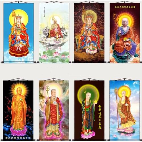 Nanwudi Tibetan Bodhisattva Buddha portrait hanging painting, High definition Buddha scroll, Exquisite, offering Buddha statue