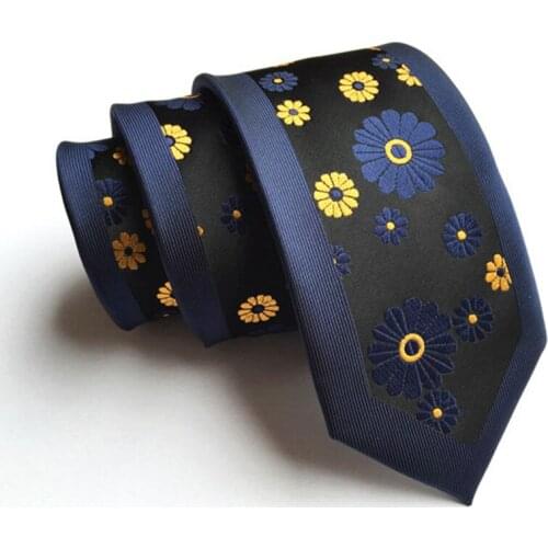 Classic Business Mens Tie Narrow Print Small Flower Jacquard Necktie Formal Male Ties for Vintage Clothes