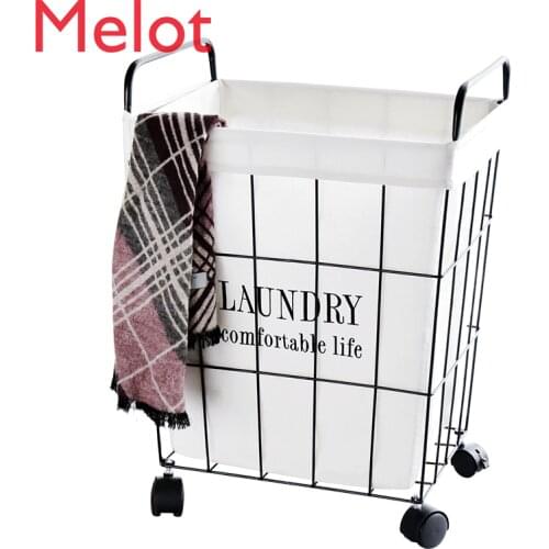 Storage Basket Wrought Iron Laundry Basket Storage Basket Laundry Basket Toy Clothes Garment Bag Lou Bucket Household
