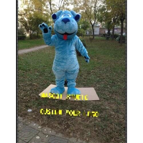 Blue Dog Mascot Costume Suit Cosplay Party Game Dress Outfit Halloween Fancy New Interesting Funny Cartoon Character Clothing