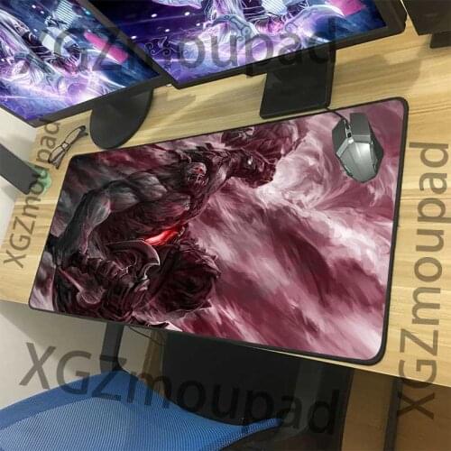 XGZ Custom Large Red Gaming Mouse Pad Black Lock Edge Office Computer Keyboard Desk Mat Speed Rubber Non-slip 900x400/600x300