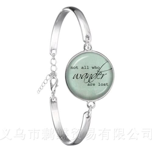 Fashion Bracelet Vintage Jewelry Keep Your Temper Quote 18mm Glass Cabochon Silver Plated Chain Bangle Best Gift