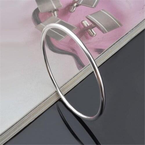 WQQCR Silver color65MMx3MM Jewelry Gold Bracelet Ethiopia Bracelet and Bracelet Ethiopia Bangle Jewelry Gift Men and women