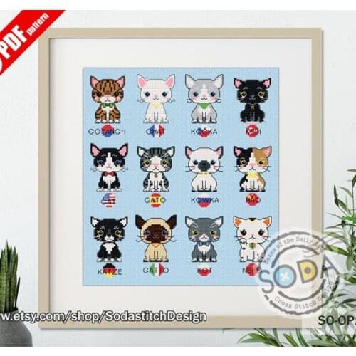 Sky blue Needlework Kit Cross stich Painting Set Cross Stitch Kits Cross-stitch Embroidery Set Stitch Kits Cross