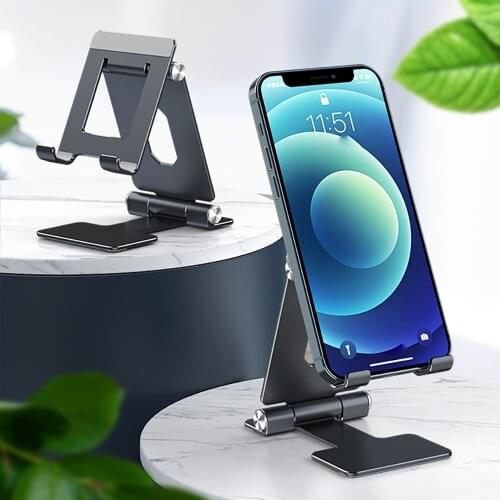 Aluminum alloy Mobile Phone Holder Desktop For Charging Base Double Adjustable Shelf Phone Stand For Mobile Phone Accessories