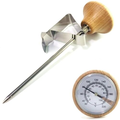 Stainless Steel Coffee Espresso Milk Frothing Candy Food Meat liquid Cooking Probe Thermometer Clip Kitchen Baking Tools