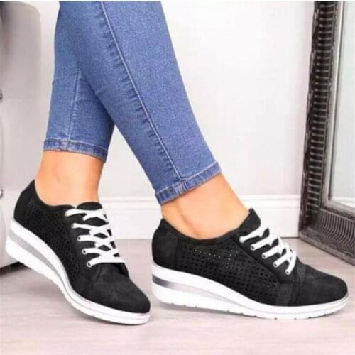 New womens sneakers fashion suede round toe straps thick soles lightweight and comfortable casual shoes womenHKGS