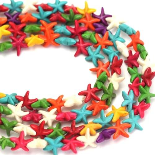 Oameusa Starfish Synthetic Turquoises Stone Agates Beads Spacer Beads For Jewelry Making DIY Bracelet Necklace Earings