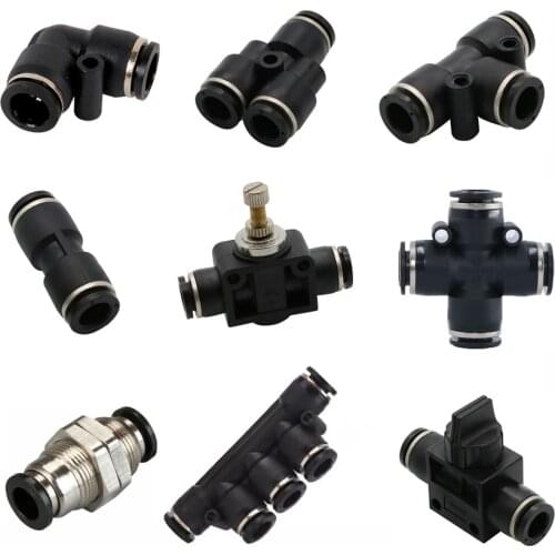 4mm 6mm 8mm 10mm 12mm 16mm Hose Tube Equal Union One Touch Air Pneumatic Push In Pipe Fitting Quick Connector Adapter Couping