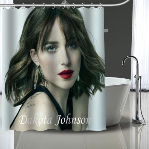 Dakota Johnson Custom Pattern Polyester Bath curtain Waterproof Shower Curtains DIY Bath Screen Printed Curtain for Bathroom